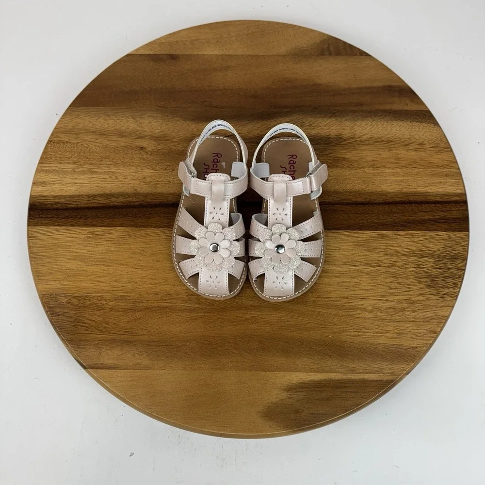 New Little Kids Girls‎ Rachel Shoes Althea Pink Glitter Fisherman Sandals Size 9